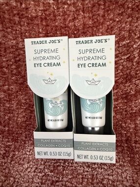 Trader Joe's Supreme Hydrating Eye Cream  NEW 2026 Set 2 Plant Extracts Collagen